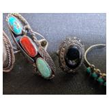 Vintage Estate Jewelry Mixed Lot Sterling, Watches, Bangles & Costume Jewelry