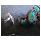 Vintage Estate Jewelry Mixed Lot Sterling, Watches, Bangles & Costume Jewelry
