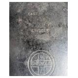Vintage Griswold Cast Iron Griddle No. 208