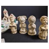 Vintage Christmas Decor Mixed Lot Wodin Japan Cross Stitch