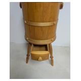 Vintage Ed Town Hand Crafted Wooden Bucket Stand