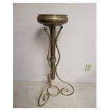 Vintage Brass Pedestal Plant Stand