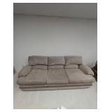 Contemporary Sofa With Wood Accent Trim