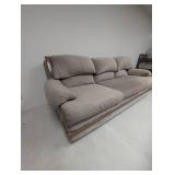 Contemporary Sofa With Wood Accent Trim