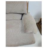 Contemporary Sofa With Wood Accent Trim