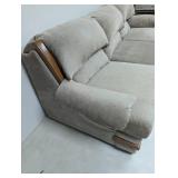 Contemporary Sofa With Wood Accent Trim