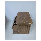 Oak Magazine Rack End Table 21.5in H X 21in W X 21.5in D