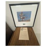 Vintage Richard Plasschaert Federal Duck Stamp Print Signed & Numbered Framed