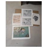 Signed Wildlife Prints Debbi Marceau & Larry Green Mixed Lot of 5