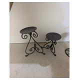 Cast Iron Decorative Metal Candle Holders (Lot of 5)