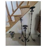 Cast Iron Decorative Metal Candle Holders (Lot of 5)