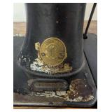 Carved Antique Singer Sewing Machine With Accessories