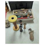Vintage Sewing Notions Chest, Patterns & Accessories