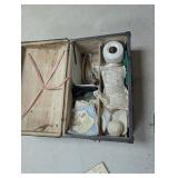 Vintage Sewing Notions Chest, Patterns & Accessories