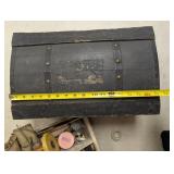 Vintage Sewing Notions Chest, Patterns & Accessories