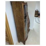 Antique Oak Secretary Bookcase With Mirror (Books NOT Included)