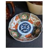 Japanese Teapot, Imari Bowl, Floral Vase & Lantern Mixed Lot