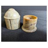 Vintage Desk Accessories Mixed Lot With Bronze Ink Well