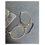 Vintage Wire Eyeglass Frames With Case