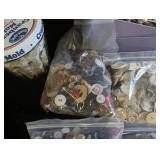 Vintage Button Collection Estate Mixed Lot