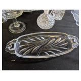 Clear Pressed Glass Serveware Mixed Lot