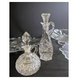 Clear Pressed Glass Serveware Mixed Lot
