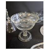 Clear Pressed Glass Serveware Mixed Lot