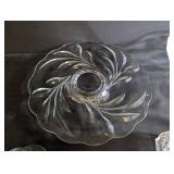 Clear Pressed Glass Serveware Mixed Lot