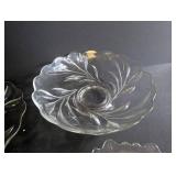 Clear Pressed Glass Serveware Mixed Lot