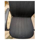 Black Upholstered Office Chair With Armrests