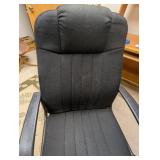 Black Upholstered Office Chair With Armrests