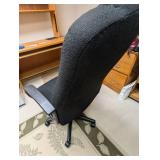 Black Upholstered Office Chair With Armrests