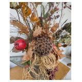 Decorative Dried Botanical Arrangement in Galvanized Pitcher