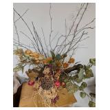 Decorative Dried Botanical Arrangement in Galvanized Pitcher