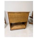 Vintage Oak Storage Cabinet With Key