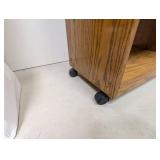 Vintage Oak Storage Cabinet With Key