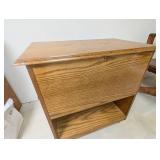 Vintage Oak Storage Cabinet With Key