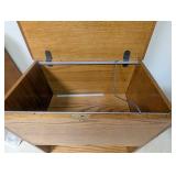 Vintage Oak Storage Cabinet With Key