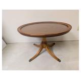 Oval Wood Pedestal Table