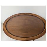 Oval Wood Pedestal Table