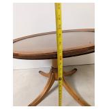 Oval Wood Pedestal Table
