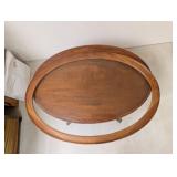 Oval Wood Pedestal Table