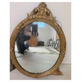Ornate Mirror & Framed Floral Painting Mixed Lot