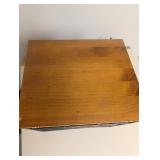 Wicker Storage Cabinet With Wood Top 3 Drawer