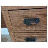 Vintage Oak Desk 6-Drawer
