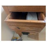 Vintage Oak Desk 6-Drawer