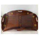 Vintage Wood Folding Tray Table