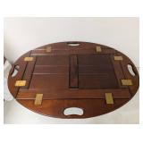 Vintage Wood Folding Tray Table
