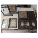 Mixed Lot Framed Art & Leaves of Gold Book