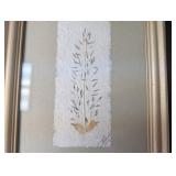 Mixed Lot Framed Art & Leaves of Gold Book
